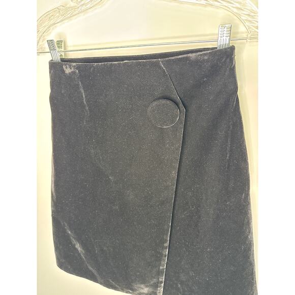 NWT Coco Blanc CCB black velvet wrap skirt with button age 12 - Picture 9 of 14